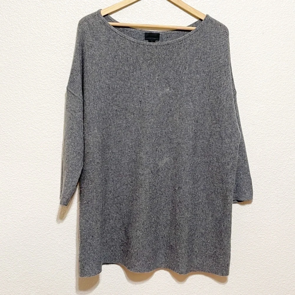 J.CREW 100% Italian CASHMERE Mid Sleeve Sweater Size L